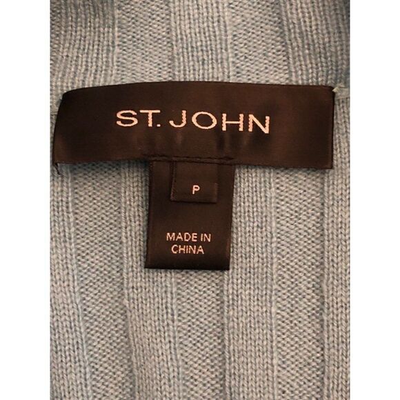 St.John woman’s Zip Up Sweater 100% cashmere size p - Picture 4 of 4